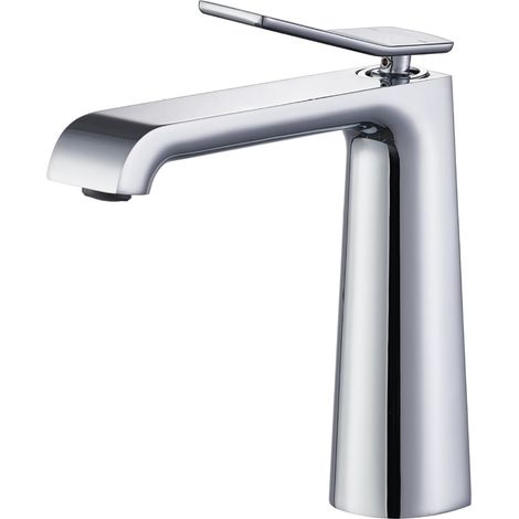 Mitigeur pour vasque, laiton, chromé, monocommande, pour vasque (1/3)