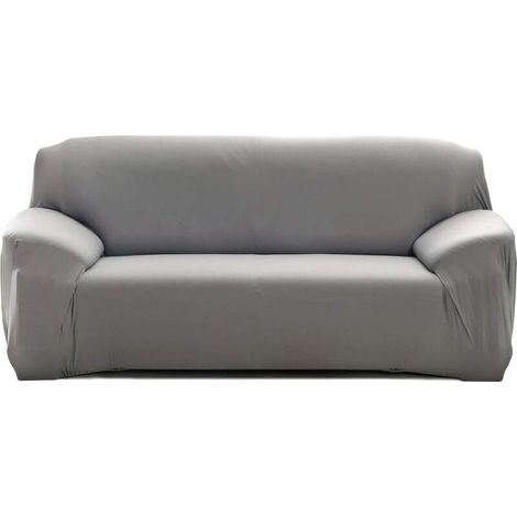 GROOFOO Housse de canapé Extensible 3 Places avec accoudoirs,Revêtement de Canapé (Gris,3 Places) (1/5)