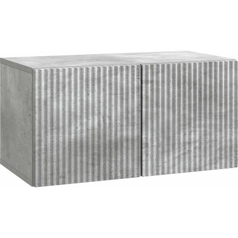 Mobile Porta TV da Muro Grigio Cemento 59,5 x 31 x 30 cm vidaXL