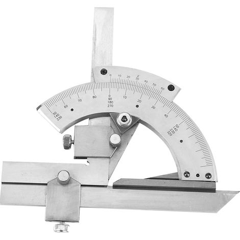 Règle de réglage fin d'angle en acier au carbone, rapporteur d'angle universel 0-320° (1/5)