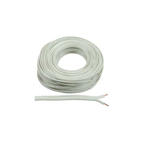 CAVO ELETTRICO BIPOLARE PIATTINA COSTA LARGA BIANCO- - 2x mmq.1 colore bianco - 100 mt
