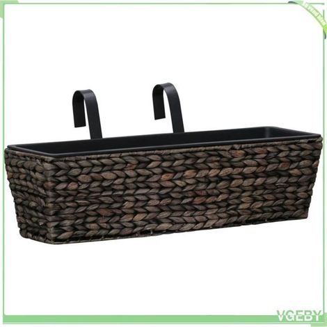 Jardinières - FAFEICY - 45578 - Jacinthe d'eau & cadre acier - Lot de 2 - 60x20x18 cm, pots amovibles (1/5)