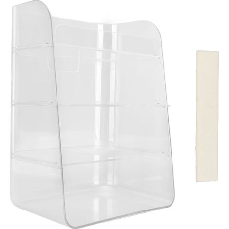 Étagère cosmétique transparente à plusieurs niveaux, grande capacité, compartiments amovibles et stables, organisateur de comptoir pour chambre, salle de bain, bureau, cuisine, buanderie (1/5)
