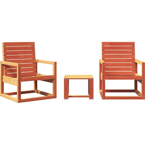Maison Exclusive - Juego de muebles jardín 3 pzas madera maciza p (1/5)