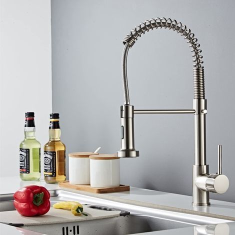 Ersatz-Küchenarmatur mit 2 Betriebsmodi, Auslauf für Küchenspüle, Badezimmer, Waschbecken, Zubehör mit Bedienknopf (1/4)