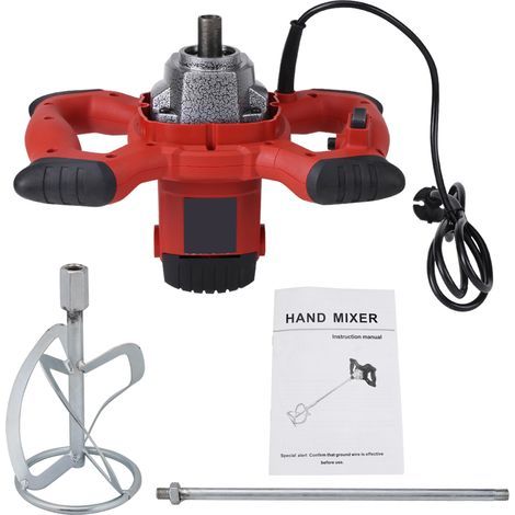 Betonmischer, Mörtelmischer 80 x 19,5 cm, EU-Stecker, 1500 W, 6 Geschwindigkeitsstufen, zum Mischen von Lebensmitteln