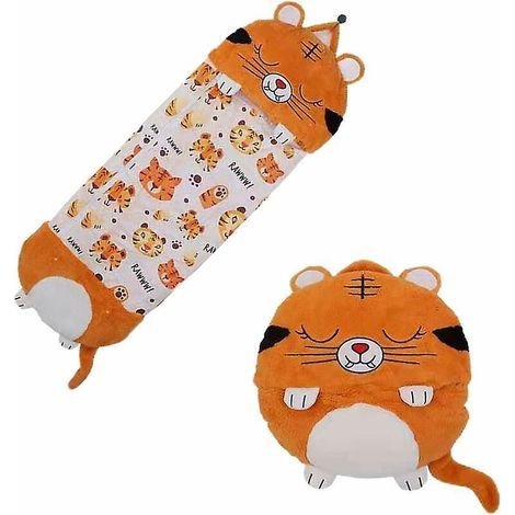 sac De Couchage Pour Enfants Avec Oreiller 135x50cm, Sac De Couchage Pliable 2 En 1 Pour Animaux, Joli Sac De Couchage Toutes Saisons Doux Et Conf (1/5)