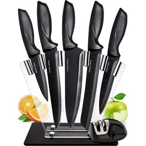 Home Hero Ensemble de Couteaux de Cuisine Inox - Set Couteau Cuisine Professionnelle du Chef - 7 Pièces Set[S108]