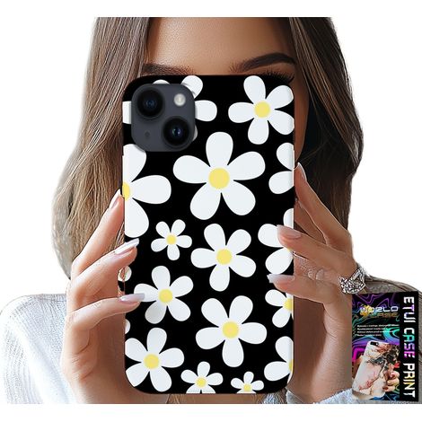 Custodia per iPhone 15 - margherita, margherite, fiori, retro (1/5)