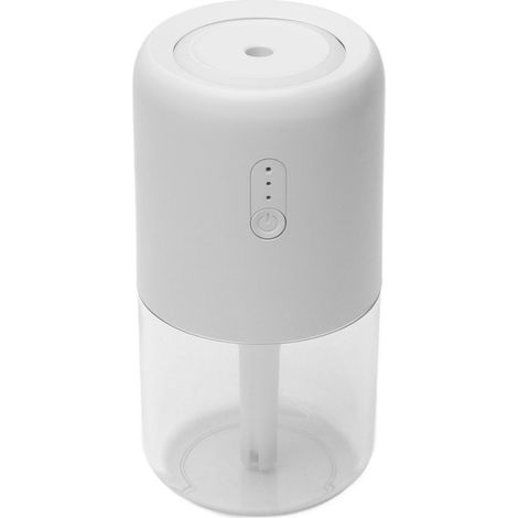 280 ml weißer USB-Luftbefeuchter, Auto-Sprühgerät mit Ambiente-Nachtlicht, tragbarer Vernebler mit Einzeldüse. (1/5)
