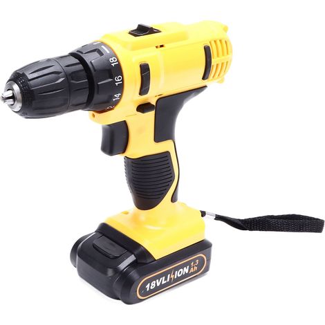 Perceuse électrique sans fil rechargeable, tournevis réglable, kit d'accessoires 18 V, prise AC100-240 VEU (1/5)