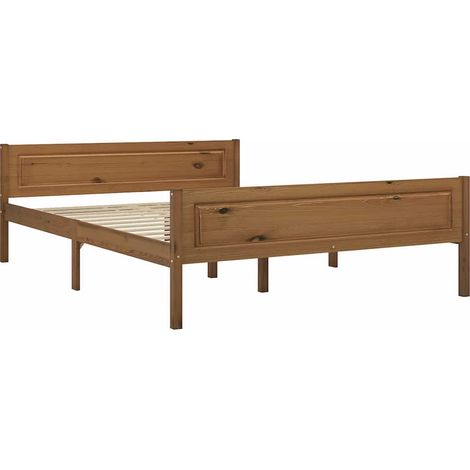 Maison Exclusive - Giroletto in Legno Massello di Pino Marrone Ambrato 120x200 cm (1/5)