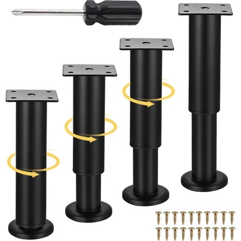 4 Pièces Pied de Meuble Reglable 18-30 cm Pied de Support de Meubles (1/5)