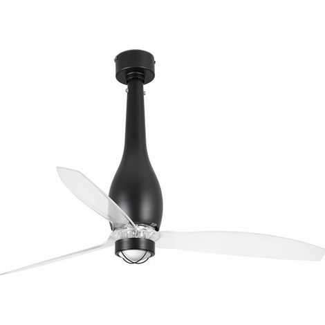 ETERFAN M LED Ventilador negro mate/transparente (1/5)