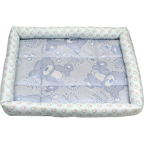 1 Tapis rafraîchissant, soie glacée et lin, antidérapant, lavable, pour chat et chien en été (1/5)