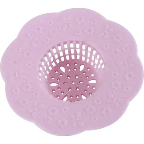 New Hot Fleur En Forme De Silicone TPR Cuisine Évier Crépine Salle De Bains Douche Vidange Évier Drains Couverture Évier Passoire Égout Filtre À Cheveux Rose (1/3)