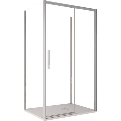 Box Doccia 3 Lati 80x140x80 cm 1 anta Scorrevoe in Cristallo trasparente 6mm H195 Bonussi eliane (1/3)