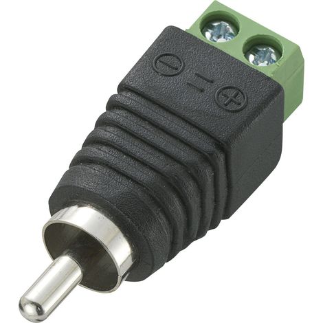 TRU COMPONENTS 735875 Cinch-Steckverbinder Stecker, gerade Polzahl: 2 Schwarz 1 St.
