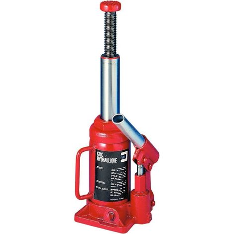 Euro Vanadium – Cric hydraulique bouteille 2 tonnes – Hauteur levée 15-31 cm – Charge maximale 2 tonnes – Design compact pour usage pro