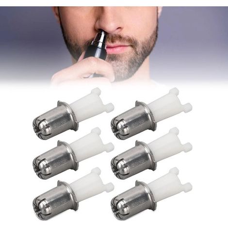 Têtes de rechange pour tondeuse à poils de nez - Lames de rechange - Rasage confortable - Universelles - Lot de 10 - Conviennent aux tondeuses à poils de nez et d'oreilles
