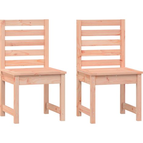Sedie da Giardino 2 pz Sedute da esterno 50x48x91,5 cm Legno Massello di Douglas (1/5)