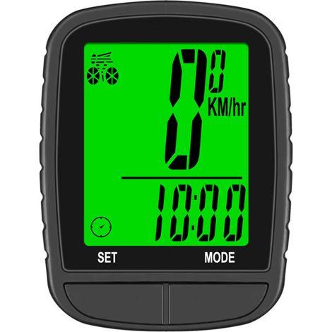 Compteur de vélo sans fil 585, 24 fonctions, mise en veille et réveil automatiques, rétroéclairage, ABS, noir. (1/5)