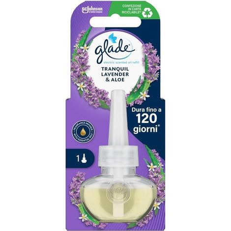 SET 6 CONFEZIONI GLADE DEODORANTE PER AMBIENTE RICARICA 20 ML LAVANDA E ALOE (1/2)