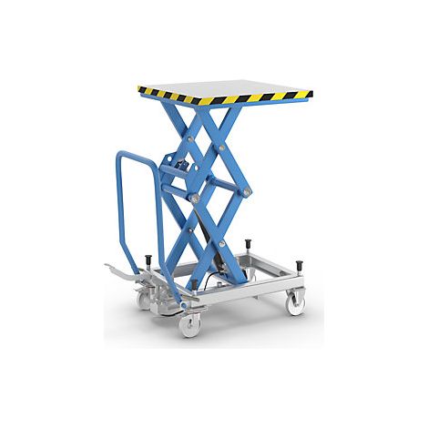 Carro de mesa elevadora de pantógrafo doble  carga máx 500 kg 