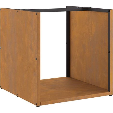 Étagères de rangement,Étagère à bois 40x40x40 cm acier résistant aux intempéries CFW34183 (1/5)