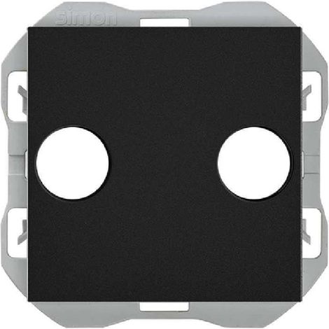 Plaque Prise R-TV+Sat SIMON 270 20000053 Noir