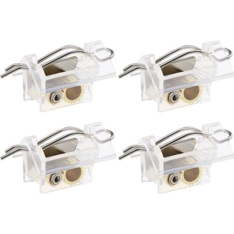 Set mit Kordelstoppern für Jalousien 4-teilige Mechanismusteile für die Fensterdekoration Transparent 46 x 20 x 20 mm ideal für den Haushalt und (1/5)