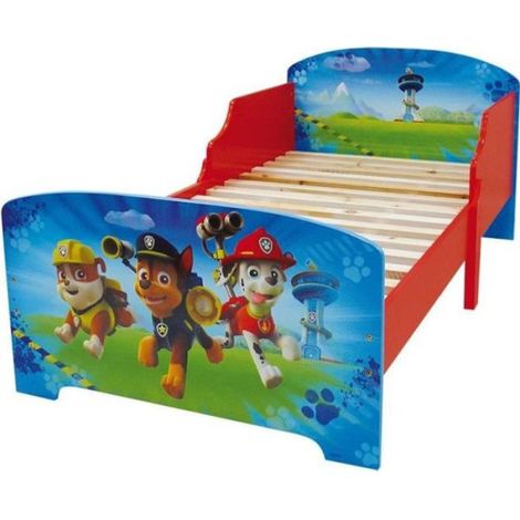 PAT PATROUILLE Lit avec lattes pour enfant 70 x 140 cm (1/2)