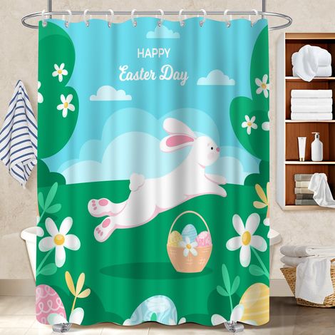 Rideau de bain 180x180 avec œillets bâche de douche pour éviter les moisissures dans une pièce humide (1/5)