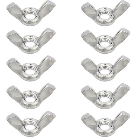10 Pièces Ecrou Papillon M10x1,5 en Acier Inoxydable pour Bricolage (1/5)