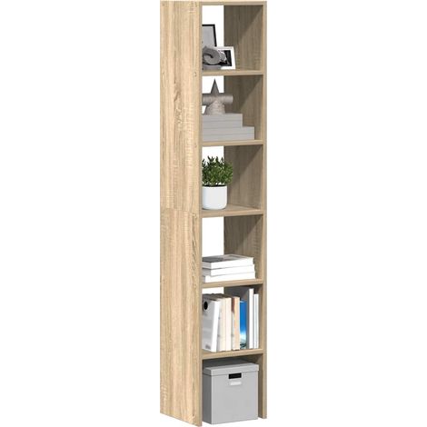 Bücherregale 2 Stk. Stapelbar Sonoma-Eiche 30x30x80 cm