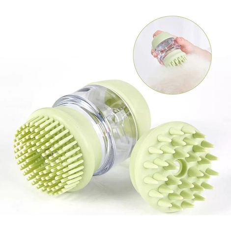 Pet Bath Brush - Soothing Massage - Soft Bristle Brush - For Washing Dogs/Cats - Professional Quality - Friendly (1/5)