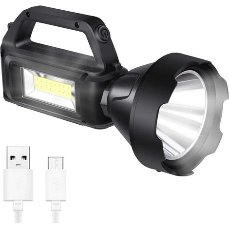 lumière solaire、Lanterne LED Rechargeable, 1000 Lumens 2400mAh Lampe Camping , Lampe Led Rechargeable Projecteur Portable, Ultra Puissante, Lampe de Camping , Câble USB Inclus, IPX4 Étanche [Classe én (1/5)