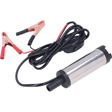 Pompe Submersible DC pour Eau et, 3,2 GPM pour Voiture et Bateau avec Diamètre de Sortie de 3,8 Cm et Raccord cannelé de 15 Mm – Coque en Acier Inoxydable (DC24V) (1/5)