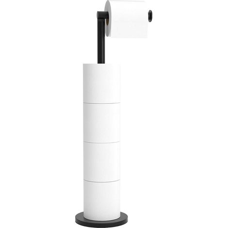Noir Mat Dérouleur Papier Toilette för Toilettes Porte Papier Toilette, réserve à Papier WC dérouleur Papier Toilette de Haute qualité,Pratique et Design, Convient pour Tous Les WC et salles de Bain (1/5)