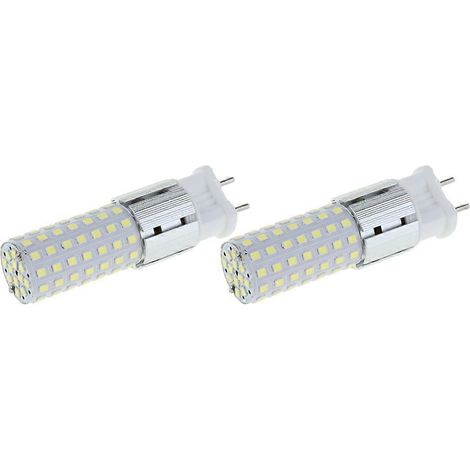 Lot de 2 ampoules LED G12 ultra-lumineuses type maïs pour éclairage public/domestique : blanc chaud (2700 K-3000 K) ou blanc froid (6000 K-6500 K). (1/5)