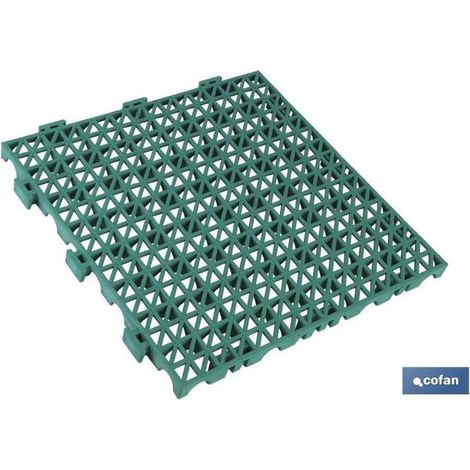 set de 4 uds. loseta alveolada gris claro de pvc 33 x 33 x 2 cm