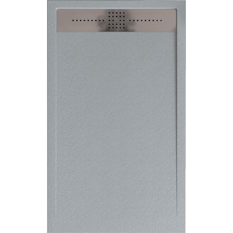 Plato de ducha resina ORION gris  90x200 cm rejilla acero inox.