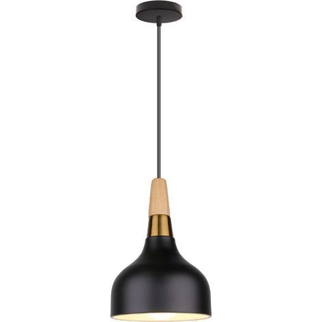 Suspension moderne Ø15 cm, suspension industrielle (noire), suspension vintage nordique pour café, bar, restaurant (1/5)