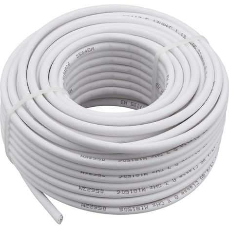 DEBFLEX  - COURONNE DE CABLE TV 17 VATCA 50 M BLANC - 225030