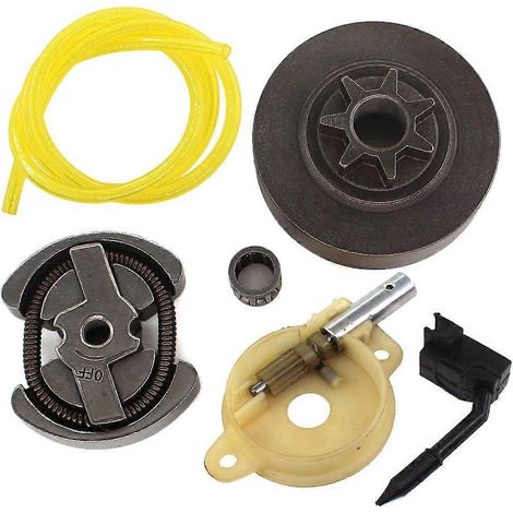 Kit d'embrayage avec pignon 7 dents 3/8", tambour, roulement et embrayage pour Poulan 1900, 1950, 1975, 2050, 2055, 2075, 2150, 2155 et 217 (1/5)
