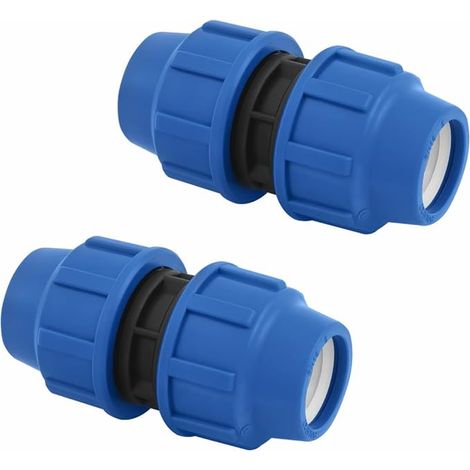 Connecteur pour tuyaux MDPE PP 20mm x 20 mm égal - Adaptateur pour tuyau d’eau PE de compression – Raccords de plomberie PN16 compatible avec tuyaux PE80 et PE100 (1/4)