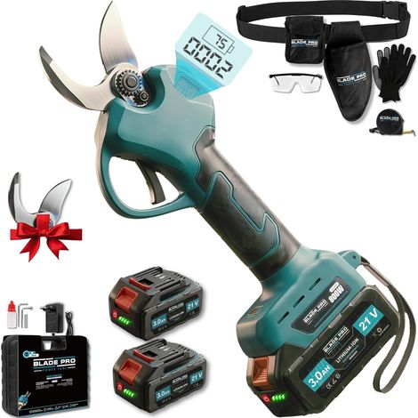 1 Sécateur Électrique, Moteur Brushless 800W, Batterie 21V, Lame SK5, Coupe 40mm, Jardinage (1/5)