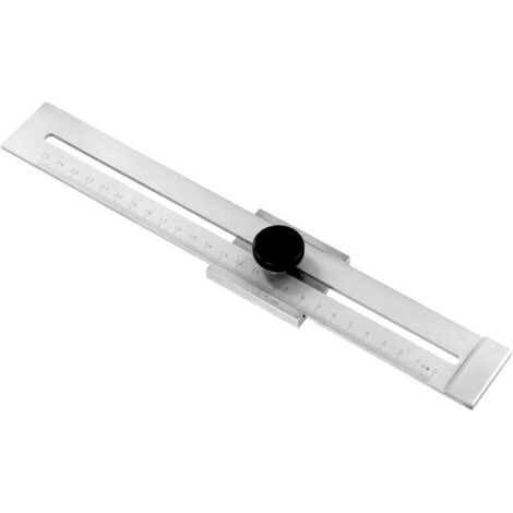 Precision scribing gauge, parallel scriber made of stainless steel, laser-engraved scale, measuring range 250 mm FLITI (1/4)