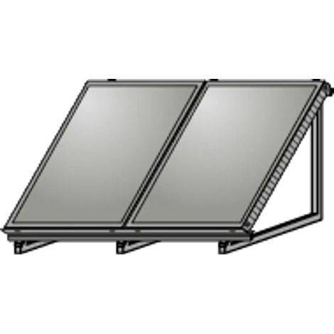 Wolf Estructura de montaje AluFlex-U vertical para 2 colectores F3-1/CFK-1, 2484083