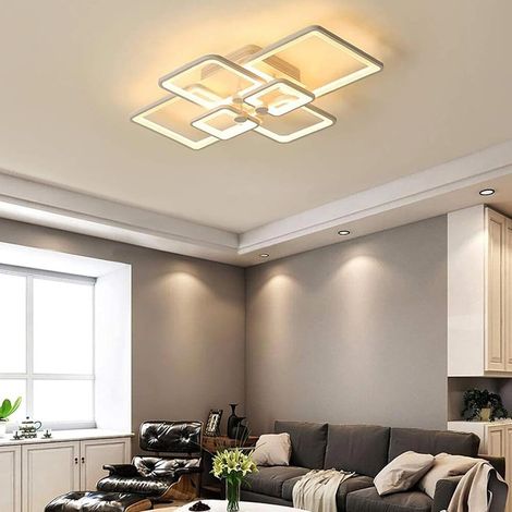 TrAdE Shop Traesio - Plafoniera Led 70w Cct Da 3000k A 6500k 6 Quadrati Lampada Geometrica Soffitto C26-b3c - (1/5)